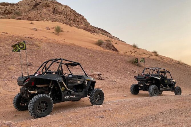 1 Hour Private Self Drive Dune Buggy and Sand boarding in Dubai - The Camel Ride and Base Camp Stop