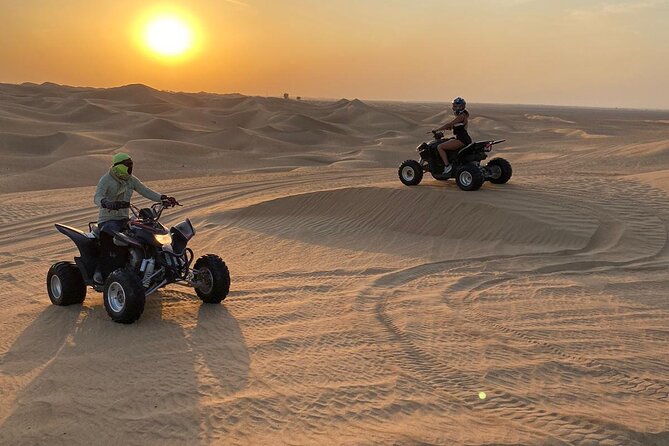1 hour Quad Biking Experience with pick and drop - Riding into the deep desert near Sweihan