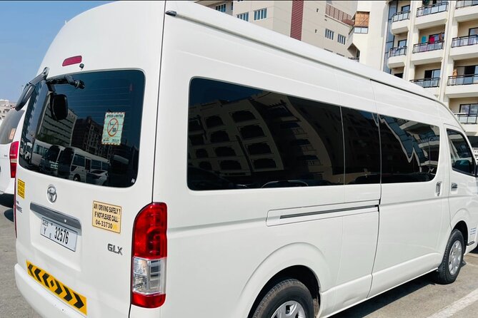 10 - 12 Seater Toyota Haice Tourist MiniVan Rental Dubai - What the $220 price really covers