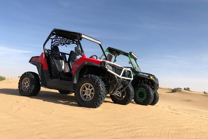 30 minutes Buggy Ride with Desert Safari included Dinner & Shows - From Dubai pickup to the open dunes