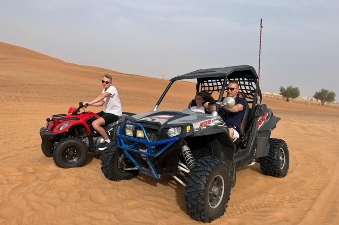 4 Hours Desert Tour with Quad Bike Camel Ride & Sandboard - Sandboarding and sunset photo time