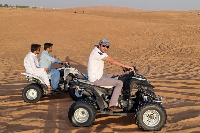 4 Hours Desert Tour with Quad Bike Camel Ride & Sandboard - Reaching the open sands of Lahbab