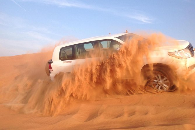4X4 Dubai Desert Safari with BBQ dinner, Camels & Live Show - The high dune photo stop