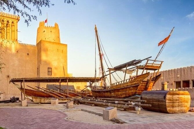 6 Emirates Full Day Tour from Dubai One Day Trip - King Faisal Mosque and Sharjah’s cultural side