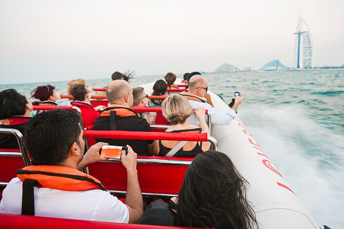 90 Mins Speedboat Tour Dubai Marina JBR Atlantis and Burj Al Arab - Burj Al Arab and the main photo stop