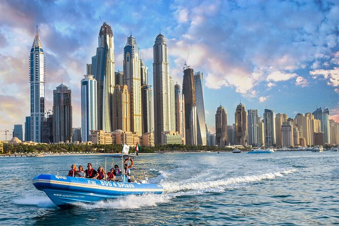 90 Minutes Speedboat Tour Dubai Marina, Burj Al Arab and Atlantis - Ain Dubai and Bluewaters Island