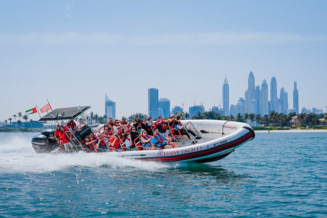 90 Minutes Speedboat Tour: Marina, Atlantis, Palm & Burj Al Arab - Palm Views and the shape of Palm Jumeirah
