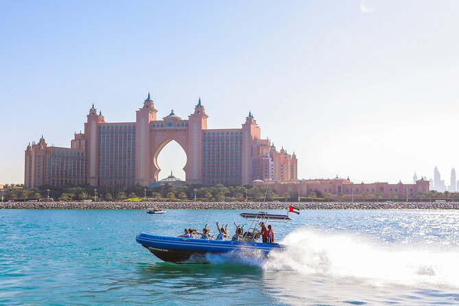 90 Minutes Speedboat Tour: Marina, Atlantis, Palm & Burj Al Arab - Burj Al Arab from the Arabian Gulf
