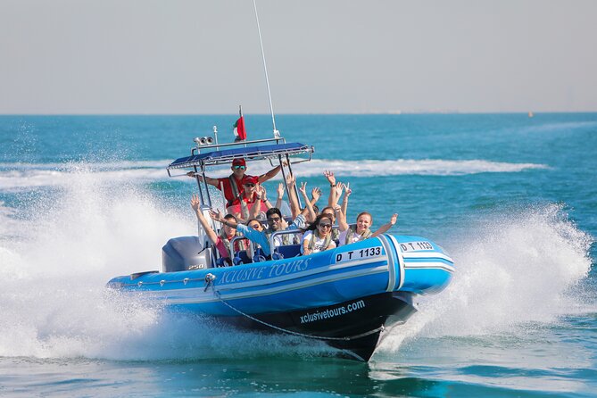 90 Minutes Speedboat Tour: Marina, Atlantis, Palm & Burj Al Arab - Dubai Marina and Cayan Tower on the return
