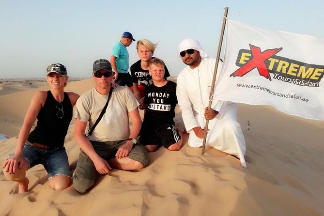 Abu Dhabi: 7-Hours Desert Safari with BBQ, Camel Ride & Sandboarding - Sunset photos and the camel farm