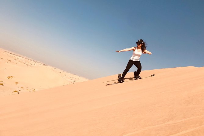 Abu Dhabi Desert safari with BBQ Dinner,Sandboarding & Camel ride - The dune ride is the main burst of action