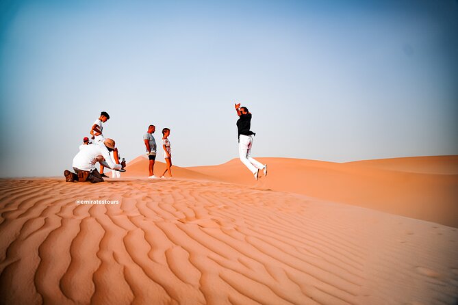 Abu Dhabi Evening Desert Safari BBQ, Camel Ride, Entertainments - Sandboarding and the short camel ride