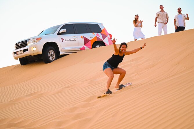 Abu Dhabi Evening Desert Safari - Private car Dune bashing & BBQ - A remote camp with a late BBQ dinner