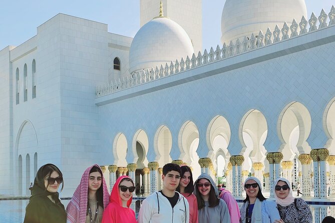 Abu Dhabi Grand Mosque Tour with Lourve Museum Tickets from Dubai - The Corniche, Emirates Palace, and Yas Island views