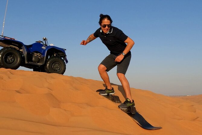 Adventure Quad Bike Safari, Camel Ride & Sandboarding - Sandboarding gives you a quieter desert moment