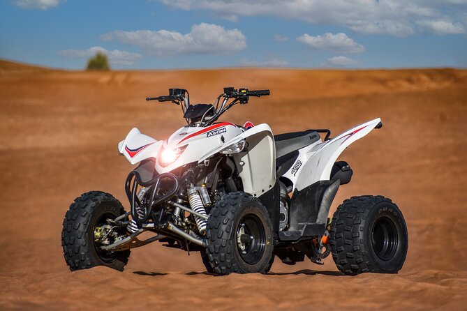 AEON 200/400CC Single seater Quad Bike self drive to open desert - Getting fitted with the quad bike