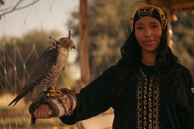 Al Marmoom Oasis Luxury Tent with Bedouin Dinner - Falcon photos and an Arabian makeover