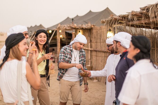 Al Marmoom Oasis Luxury Tent with Bedouin Dinner - Arabic coffee, luqaimat, and a short camel ride
