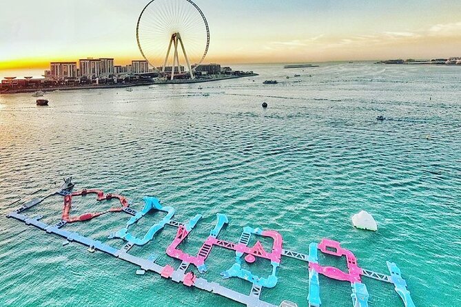 Aqua Fun Dubai Admission Ticket - A floating obstacle course at Jumeirah Beach