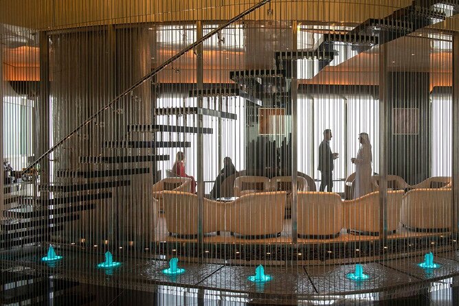 At the top burj khalifa dubai ticket with cafe treat - The lift ride and its light show