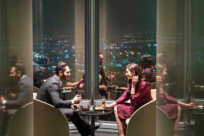 At the top burj khalifa dubai ticket with cafe treat - Tea, coffee, bubbly, and canapes
