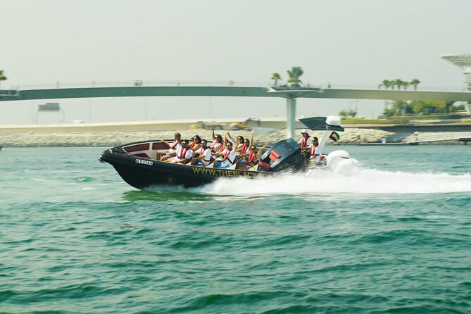 Atlantis 60 Minute Boat Tour - Passing Skydive Dubai at the right moment