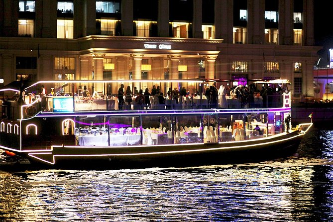 Buffet Dinner Cruise on New Dubai Canal - Dubai Water Canal after dark
