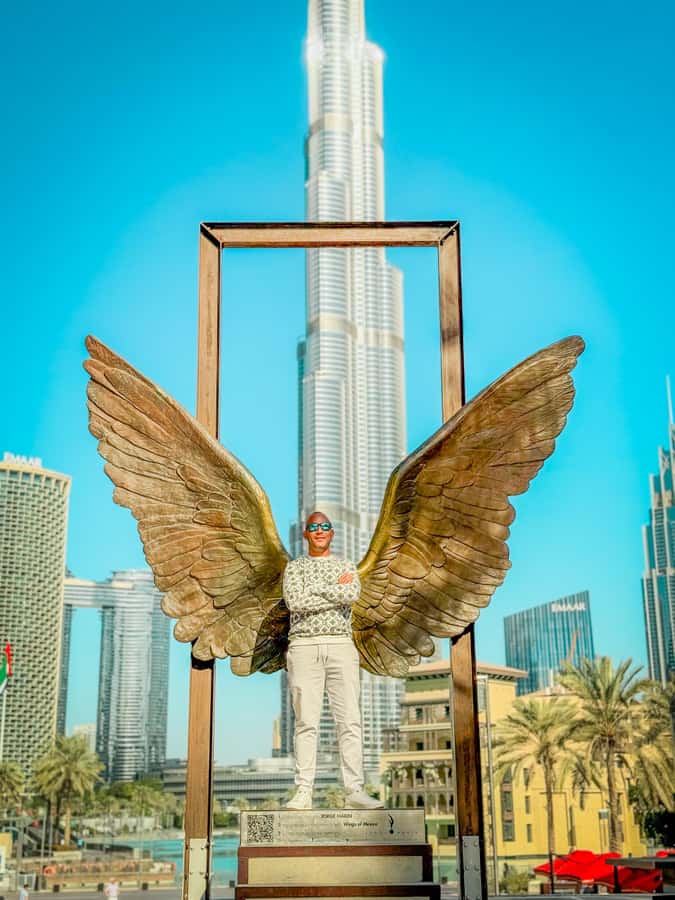 Burj Khalifa Private Videography Shoot - Starting at the Wings of Mexico statue