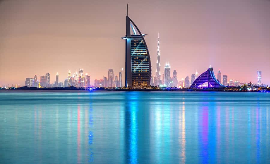 City of Lights: Dubai Night Experience - Jumeirah Beach gives you the classic waterfront view