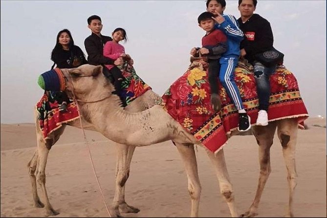 Combo: Morning Dubai City Tour And Evening Premium Desert Safari with Dinner - Sunset, camp setting, and dinner
