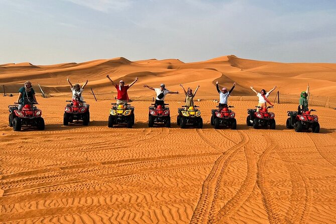 Combo:Private Desert Safari + dinner & ATV Self-drive/Quad Bike - A barbecue dinner with a reserved table