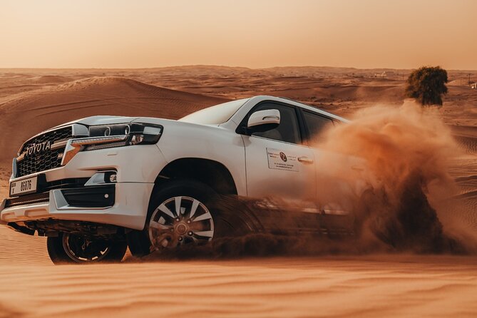 Deluxe Sunset Desert Safari: SandSurfing, Camel Ride & BBQ dinner - Key points at a glance