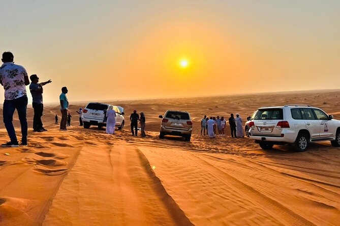 Desert safari adventure with BBQ dinner - Camel rides and sandboarding at the camp