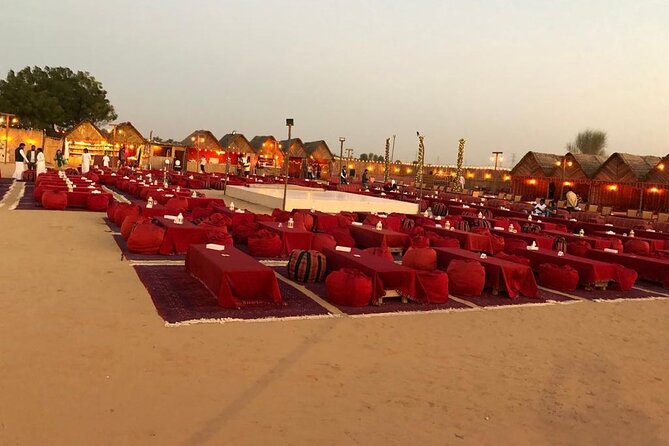 Desert Safari Dubai with BBQ Dinner & Camel Ride - BBQ dinner, vegetarian meals, and drinks