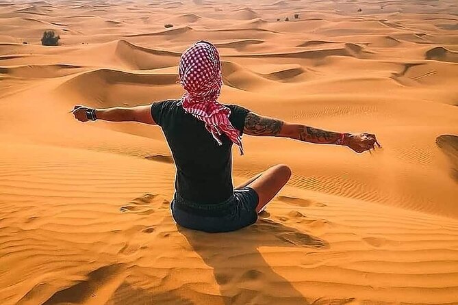 Desert Safari Dubai with Buffet Dinner & 3 live shows - Dune bashing and sandboarding, the active part of the day