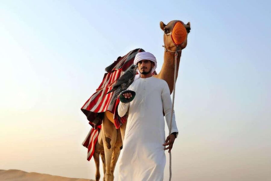 Desert Safari Dubai with Camel Ride, Sandboarding & Dinner - A short camel ride with a traditional feel
