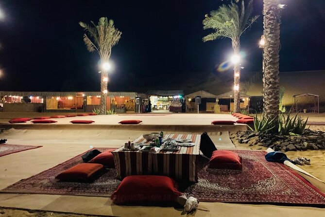 Desert Safari Experience with Dune Bashing and Dinner in Dubai - Reaching the traditional camp at sunset