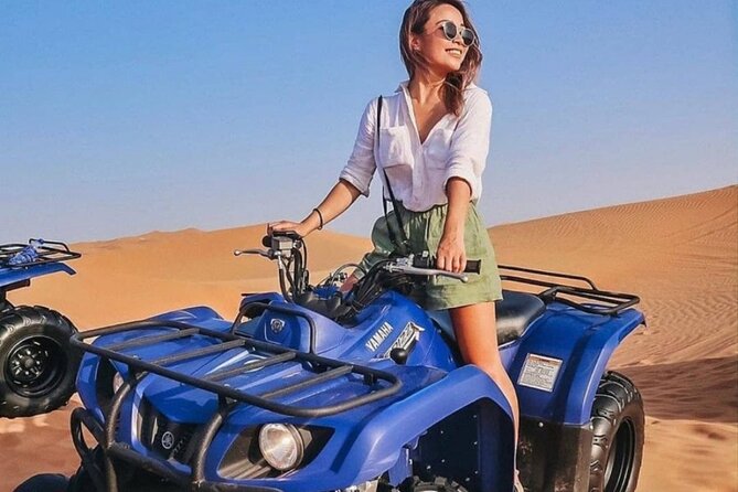 Desert Safari In Dubai With 4x4 Pick & Drop & Live Show - Sunset, sandboarding, and the optional quad bikes