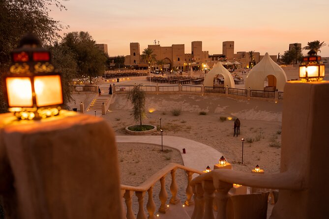 Desert Safari: Luxury Fortress Dinner, Camel Ride & Dune Bashing - Live shows under the fortress lights