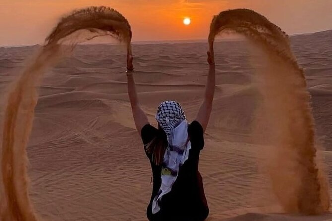 Desert Safari, Quad Biking, Sand Surfing and BBQ Dinner In Dubai - Sandboarding and the photo stop