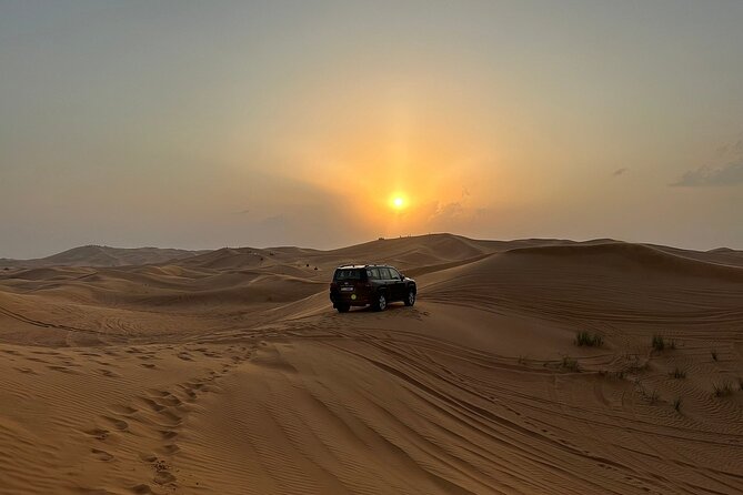 Desert Safari with 30 minutes Buggy Ride with Camel Ride & Dinner - A 3 p.m. pickup that builds toward sunset