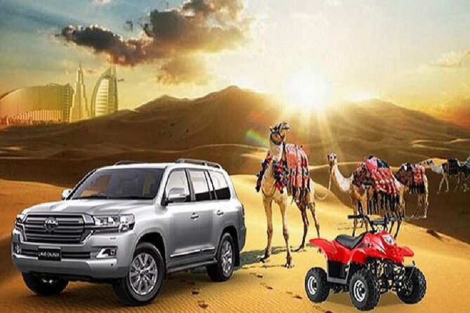 Desert Safari With BBQ Dinner, Quad Ride And And Sand-boarding - 4x4 dune bashing across Lahbab