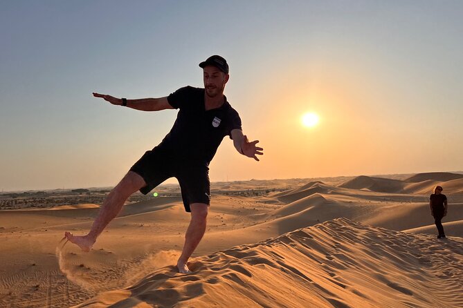 Desert Safari with Dune Bashing and Camel Ride plus Sand Boarding - Sunset photographs make the ride more than an adrenaline rush