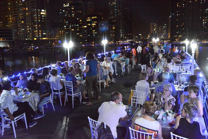 Dhow Cruise with Dinner at Dubai Marina - Dubai Marina after dark is the real attraction