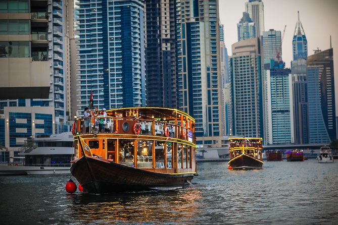Dinner Cruise in Dubai Marina onboard Alexandra Dhow - The Marina route, from Cayan Tower to Ain Dubai