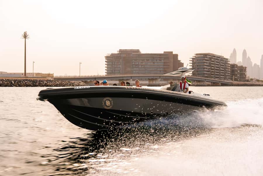 Dubai: 100-Min Speed Boat Tour, Atlantis & Burj Al Arab View - Burj Al Arab from the Arabian Gulf