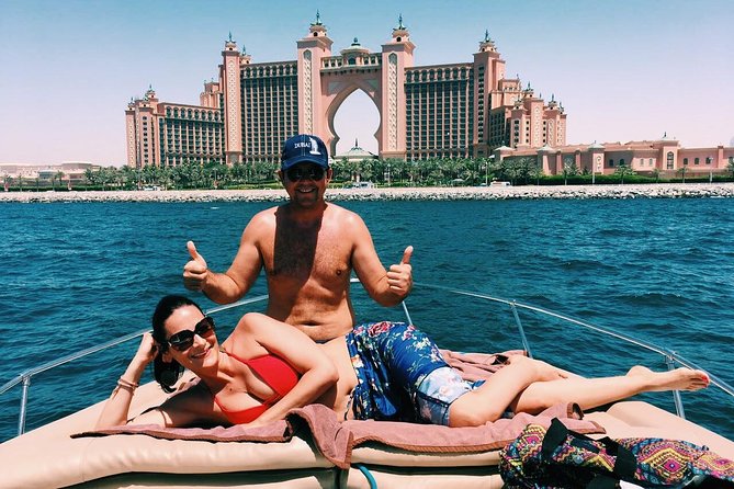 Dubai 3h Sea escape: Swim! Tan! Sightsee! - Music, snacks, and the private-boat feel