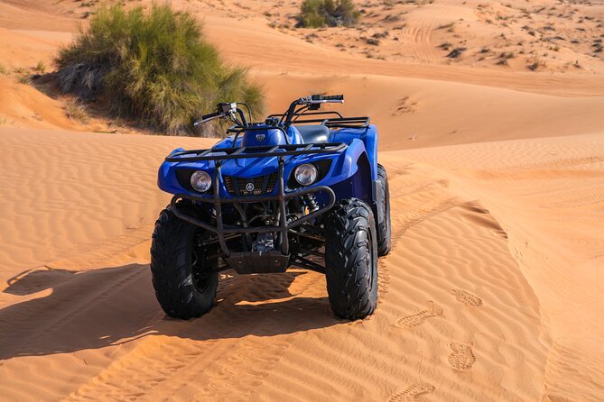 Dubai 4-5 hours Private Quad Bike Tour, Camel Ride and Softdrinks - Sandboarding across the soft dunes