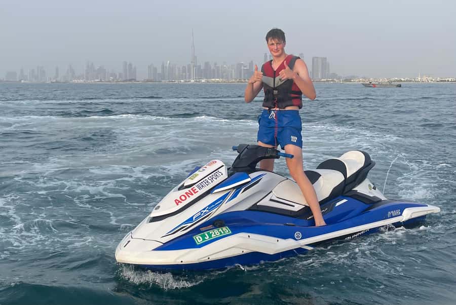 Dubai: 45-Minute Jet Ski Ride - Riding toward Dubai’s famous skyline