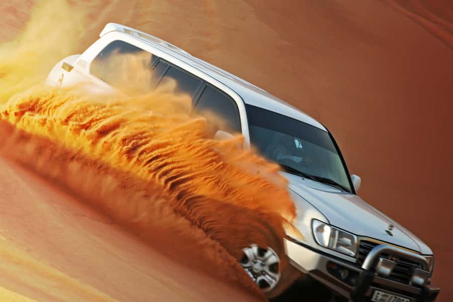 Dubai 4WD Evening Desert Safari - Leaving Dubai for the open desert